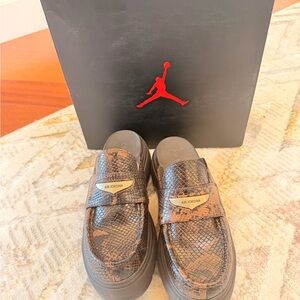 Jordan Snakeskin Patterned Mule